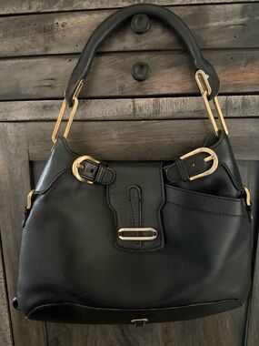 Authentic Jimmy Choo Black Leather Tulita Bag